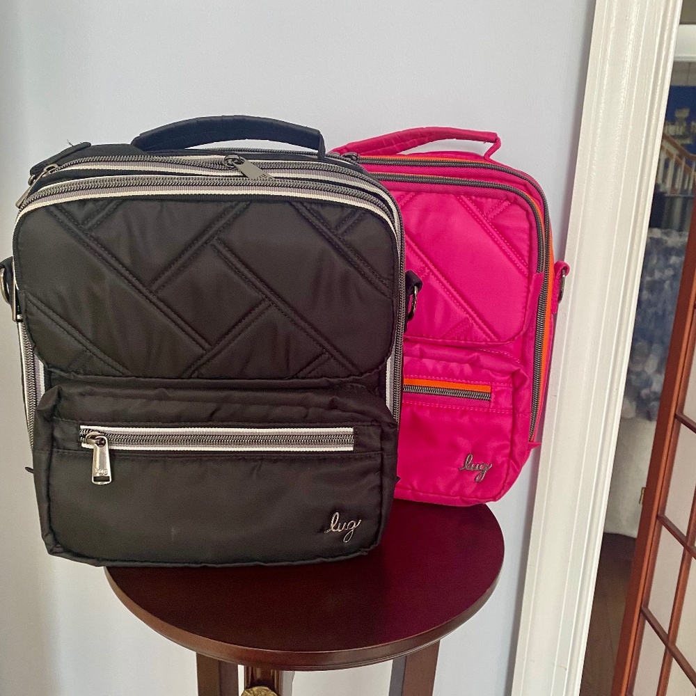 LUG NEW Black crossbody bag (pink is for reference only)